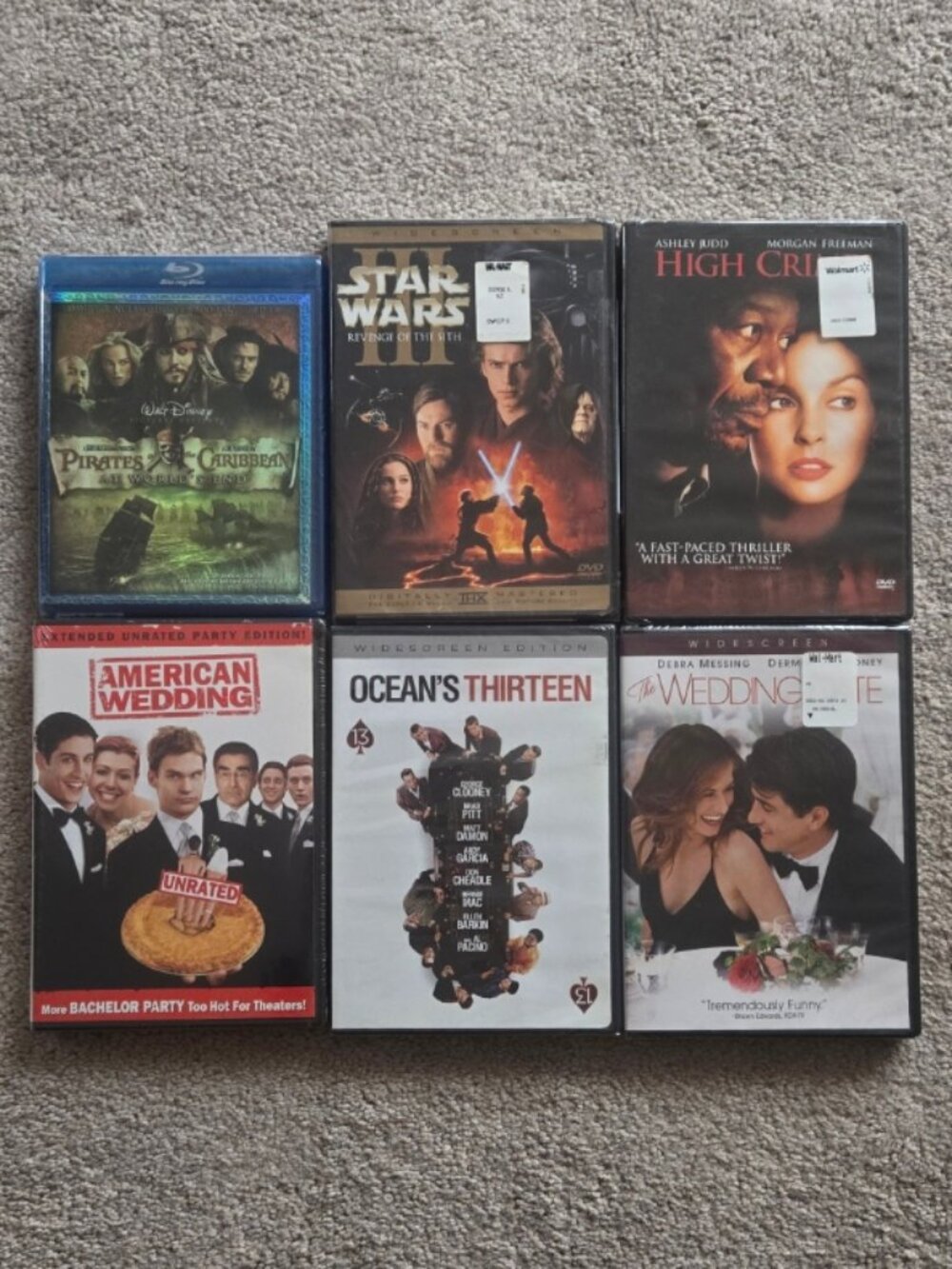 DVD Lot of 6 - Pirates of the Caribbean, Star Wars & more - All NEW Sealed